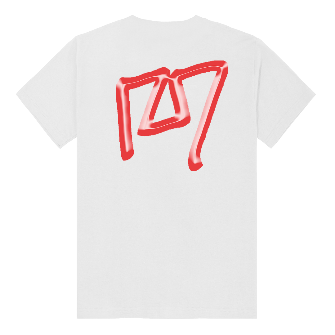 MIZLA SLIM TEE BERRY/WHITE